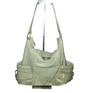 Michael Kors Sage Green Leather Hobo Bag